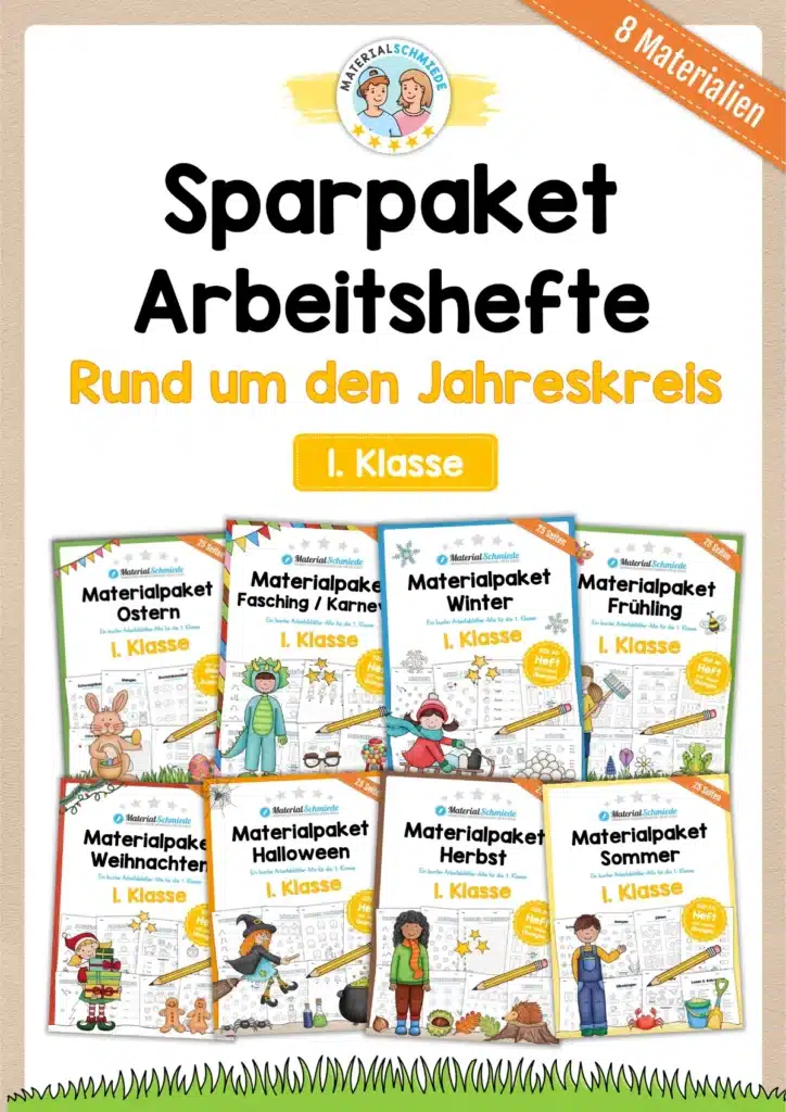 Sparpaket: 8 Arbeitshefte zum Jahreskreis (1. Klasse)