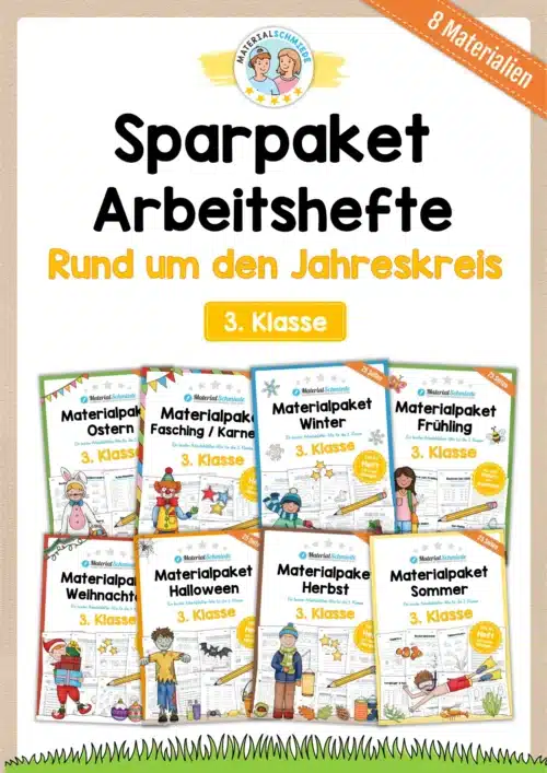 Sparpaket: 8 Arbeitshefte zum Jahreskreis (3. Klasse)