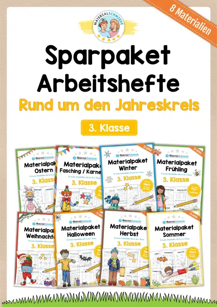 Sparpaket: 8 Arbeitshefte zum Jahreskreis (3. Klasse)