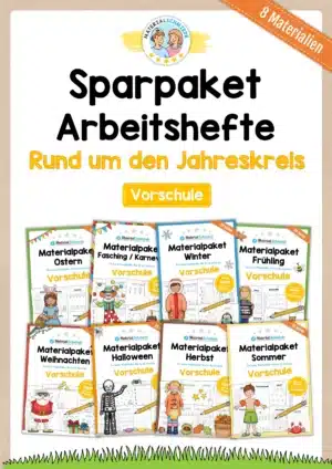 Sparpaket: 8 Arbeitshefte zum Jahreskreis (Vorschule)