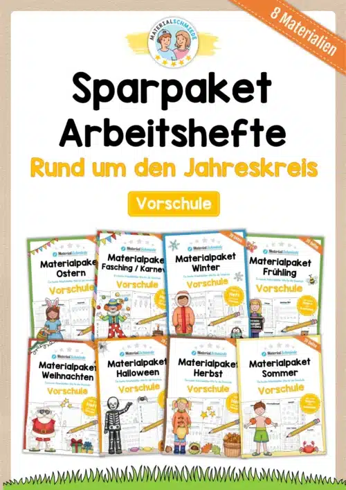 Sparpaket: 8 Arbeitshefte zum Jahreskreis (Vorschule)