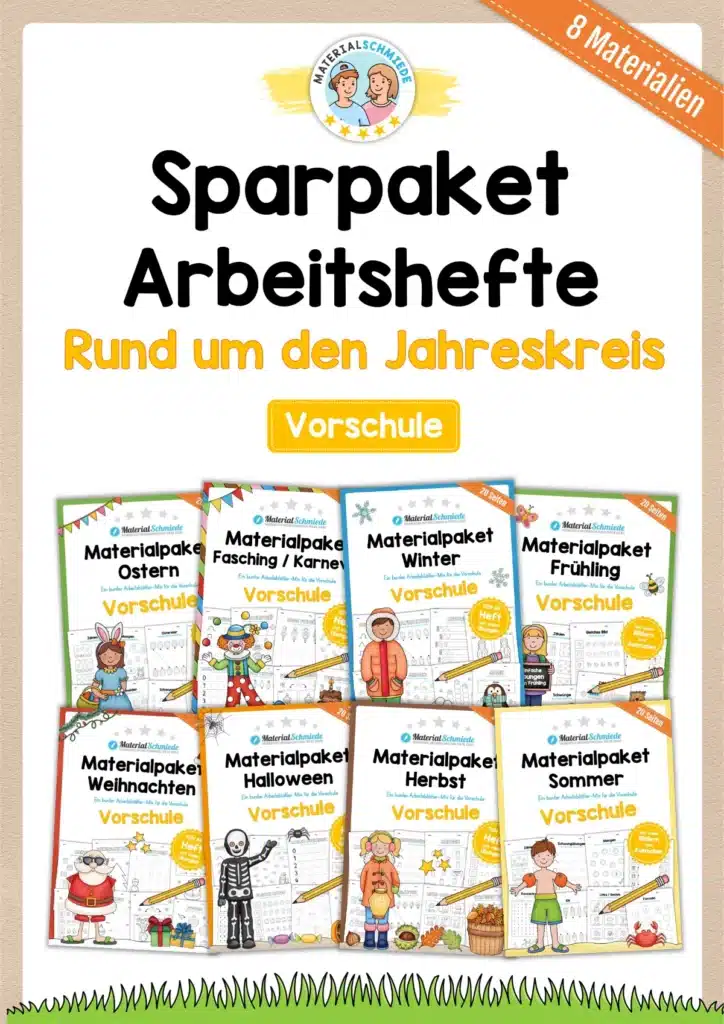Sparpaket: 8 Arbeitshefte zum Jahreskreis (Vorschule)