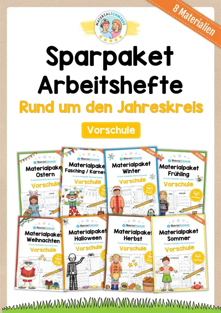Sparpaket: 8 Arbeitshefte zum Jahreskreis (Vorschule)