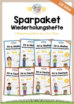 Sparpaket: Deutsch & Mathe 1. - 4. Klasse (Wiederholungshefte)