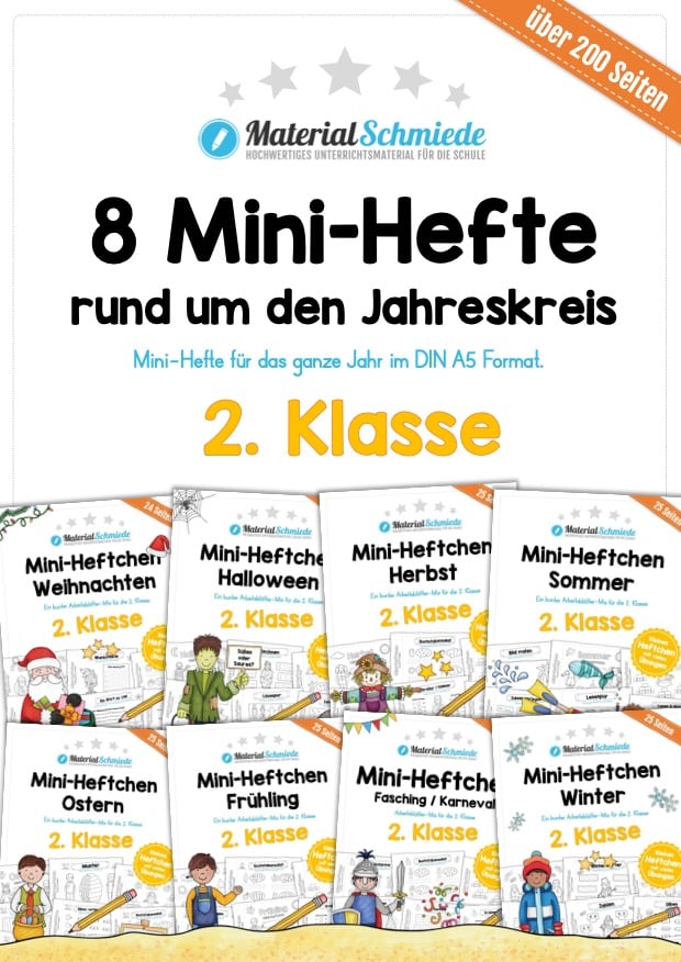 Bundle: 8 Mini-Hefte Jahreskreis (2. Klasse)