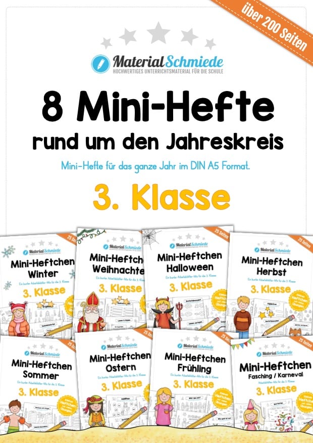 Bundle: 8 Mini-Hefte Jahreskreis (3. Klasse)