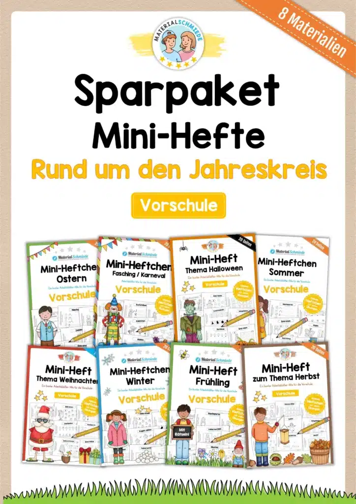 Sparpaket: 8 Mini-Hefte Jahreskreis (Vorschule)
