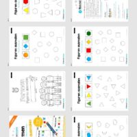 Übung für die Vorschule: Formen - Figuren ausmalen (Überblick)