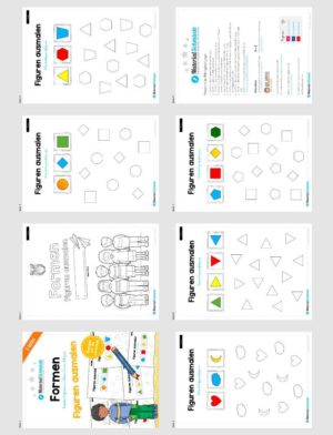 Übung für die Vorschule: Formen – Figuren ausmalen (Überblick)
