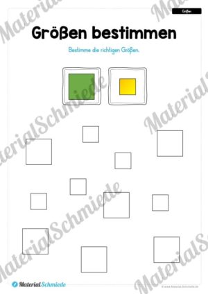 Übung für die Vorschule: Größenwahrnehmung (Vorschau 02)