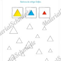 Übung für die Vorschule: Größenwahrnehmung (Vorschau 02)