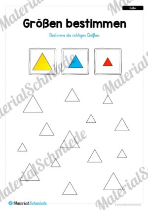 Übung für die Vorschule: Größenwahrnehmung (Vorschau 02)