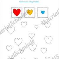 Übung für die Vorschule: Größenwahrnehmung (Vorschau 03)