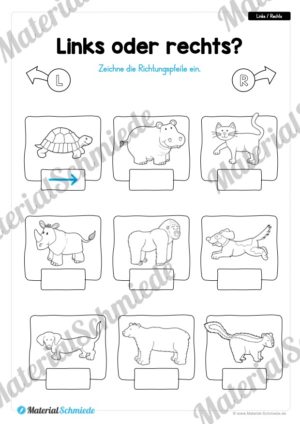 10 Links/Rechts-Übungen für die Vorschule (Vorschau 05)