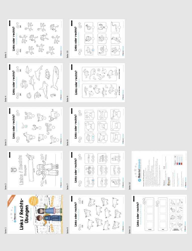 10 Links/Rechts-Übungen für die Vorschule (Überblick)