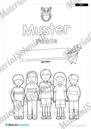 Übung für die Vorschule: Muster (Punkte) übertragen (Deckblatt)