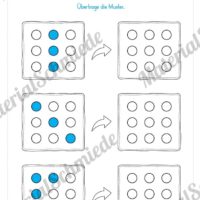 Übung für die Vorschule: Muster (Punkte) übertragen (Vorschau 01)