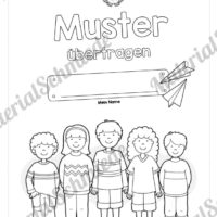 Übung für die Vorschule: Muster übertragen mit Punkten (Deckblatt)