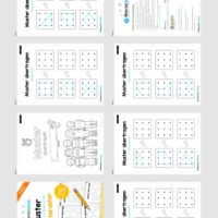 Übung für die Vorschule: Muster übertragen mit Punkten (Überblick)