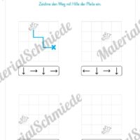 Übung für die Vorschule: Orientierung & Raumlage (Wohin fliegt der Vogel?)