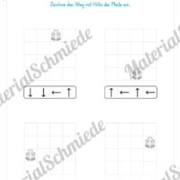 Übung für die Vorschule: Orientierung & Raumlage (Wohin springt der Frosch?)