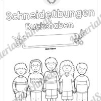 Schneideübungen für Kinder: Buchstaben (Deckblatt)