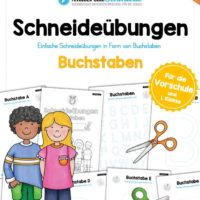 Schneideübungen für Kinder: Buchstaben
