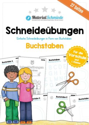 Schneideübungen für Kinder: Buchstaben