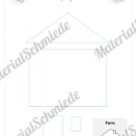 Schneideübungen für Kinder: Formen (Haus)