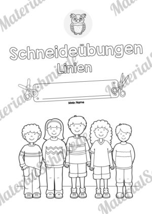 Schneideübungen für Kinder: Linien (Vorschau 01)
