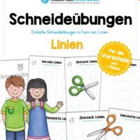 Schneideübungen für Kinder: Linien