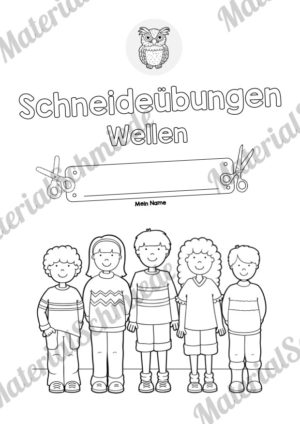 Schneideübungen für Kinder: Wellen (Vorschau 01)