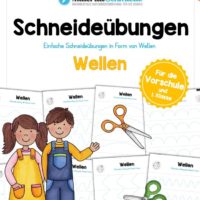 Schneideübungen für Kinder: Wellen