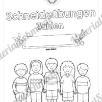 Schneideübungen für Kinder: Zahlen (Deckblatt)