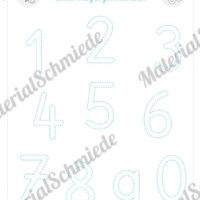 Schneideübungen für Kinder: Zahlen 0-9
