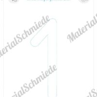 Schneideübungen für Kinder: Zahl 1