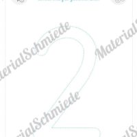 Schneideübungen für Kinder: Zahl 2