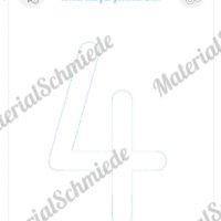 Schneideübungen für Kinder: Zahl 4