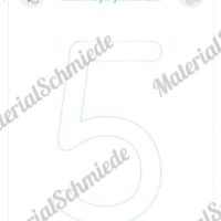 Schneideübungen für Kinder: Zahl 5