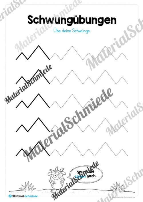 Schwungübungen: Aufgaben zum Einstieg (Vorschau 07)
