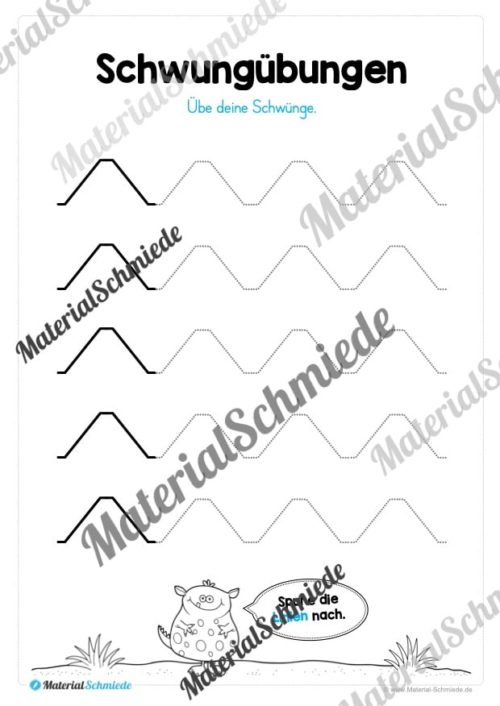 Schwungübungen: Aufgaben zum Einstieg (Vorschau 09)