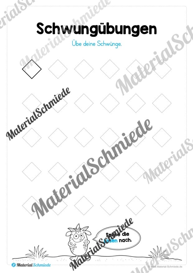 Schwungübungen: Formen (Vorschau 03 ohne Hilfslinien)