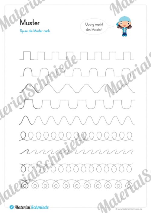 Materialpaket Schwungübungen - 20 Seiten (Vorschau 02)
