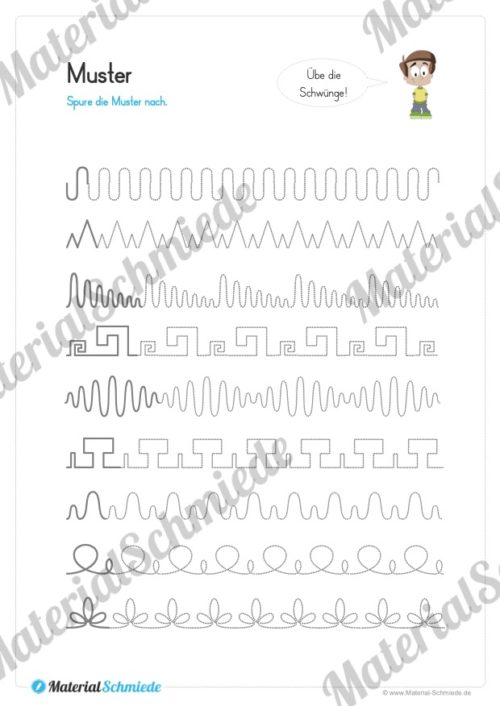 Materialpaket Schwungübungen - 20 Seiten (Vorschau 04)