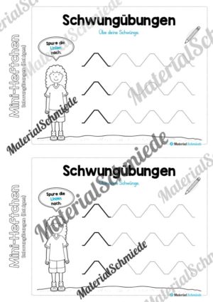 Mini-Heft Schwungübungen: Eckiges (Vorschau 03 ohne Hilfslinien)