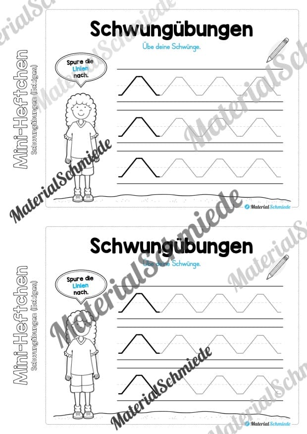 Mini-Heft Schwungübungen: Eckiges (Vorschau 03)