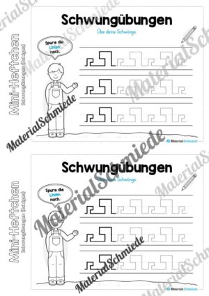 Mini-Heft Schwungübungen: Eckiges (Vorschau 06)