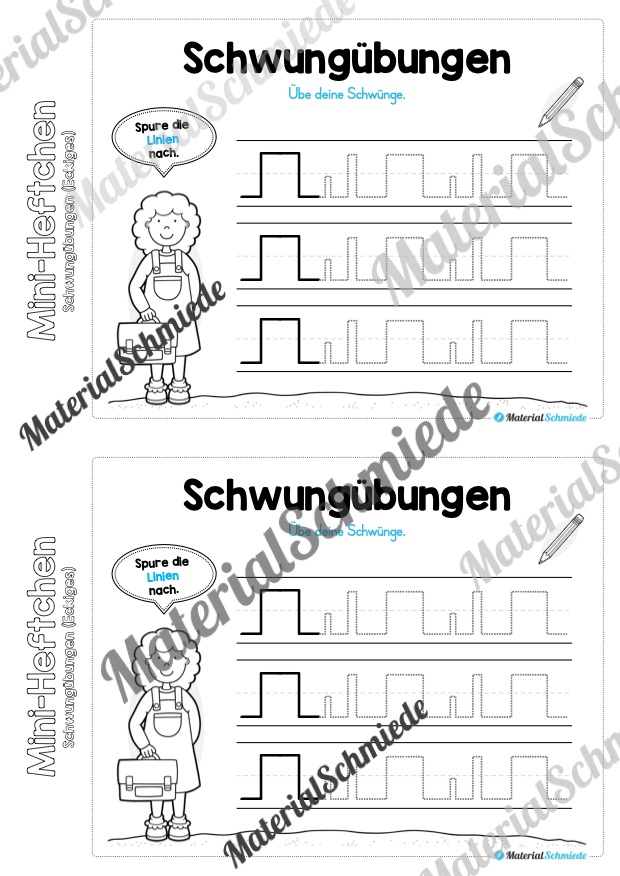 Mini-Heft Schwungübungen: Eckiges (Vorschau 07)