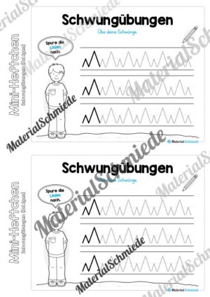 Mini-Heft Schwungübungen: Eckiges (Vorschau 08)