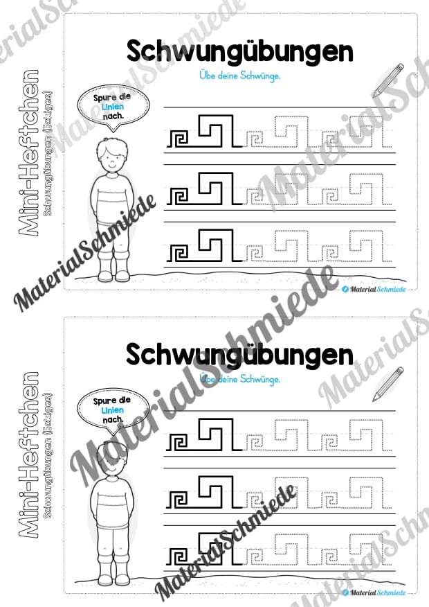 Mini-Heft Schwungübungen: Eckiges (Vorschau 11)